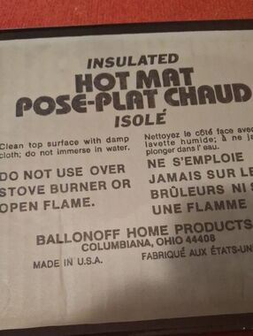 Ballonoff Insulated Hot Mat Black Made In USA